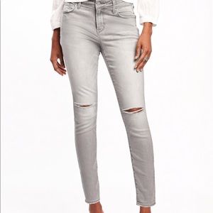 Light gray distressed Old Navy Rockstar Jeans